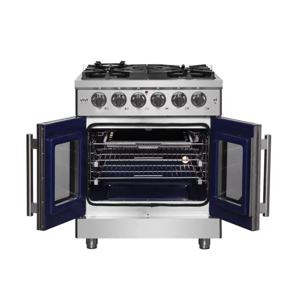 Stainless Steel Freestanding French Door Gas Range Q70228