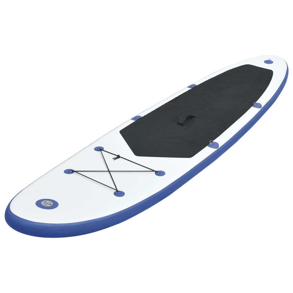 Blue and White Inflatable Paddleboard Set W221