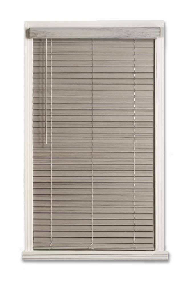 Cordless Faux Wood Room Darkening Horizontal Blind Q543664