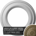 13x22OD x 7 1/2x22ID x 3/4x22P Ceiling Medallion, Hand-Painted Mississippi Mud R794