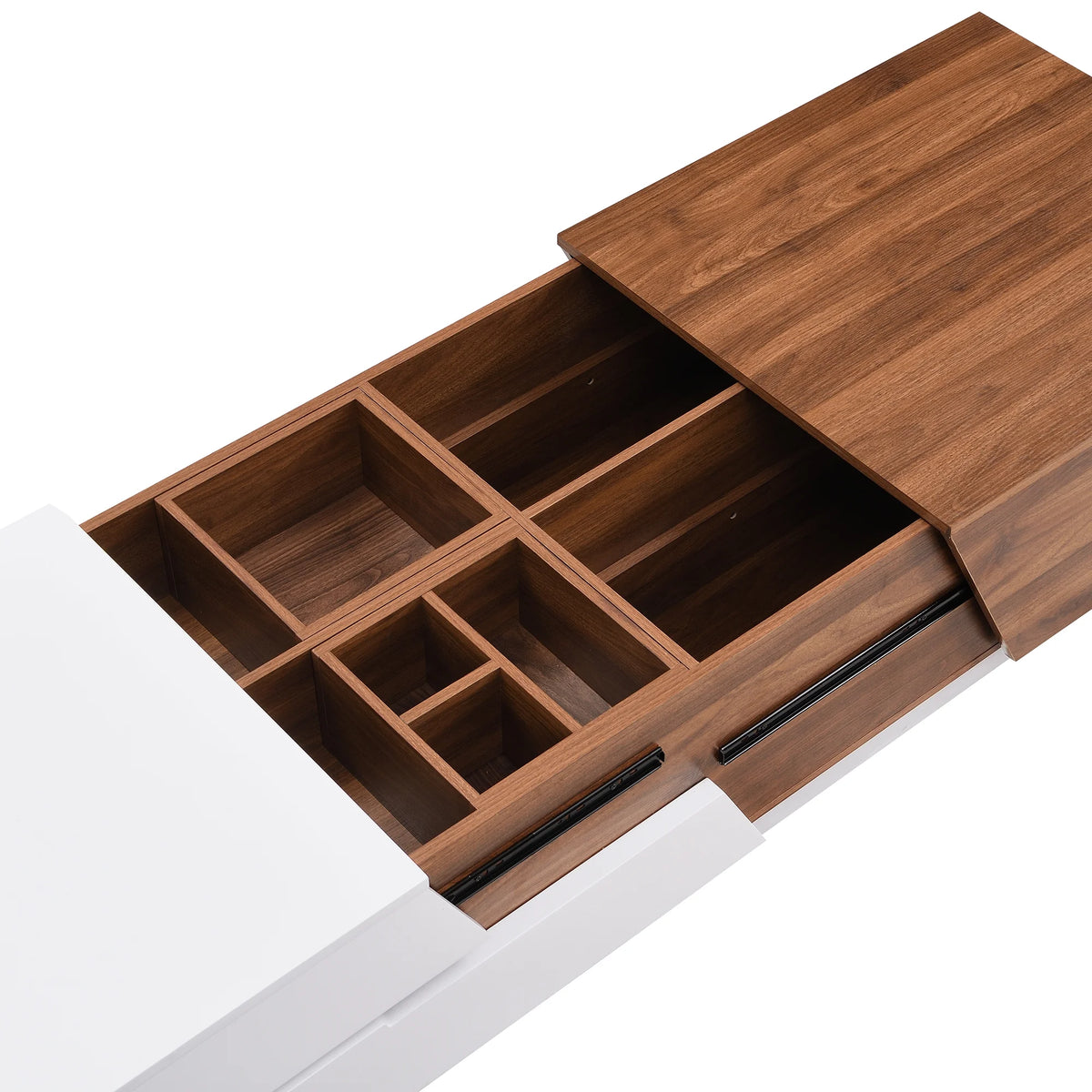 Extendable Coffee Table with Sliding Top and Storage Drawers Q7762