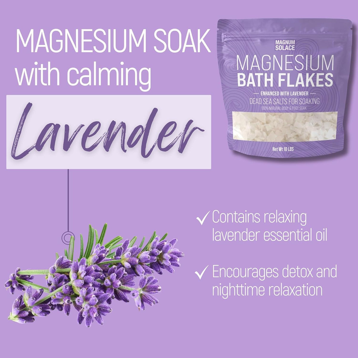 Magnesium Bath Flakes - Dead Sea Salt – 3 Pound A744