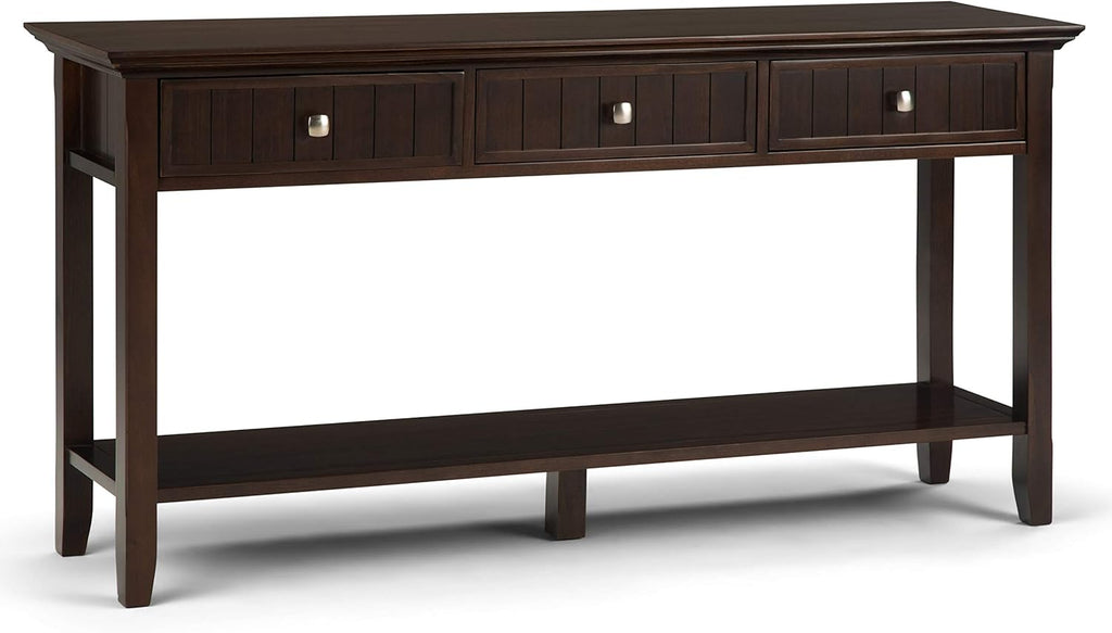Solid Wood Console Sofa Table with Storage, 3 Drawers and 1 Shelf H598