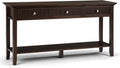 Solid Wood Console Sofa Table with Storage, 3 Drawers and 1 Shelf H598