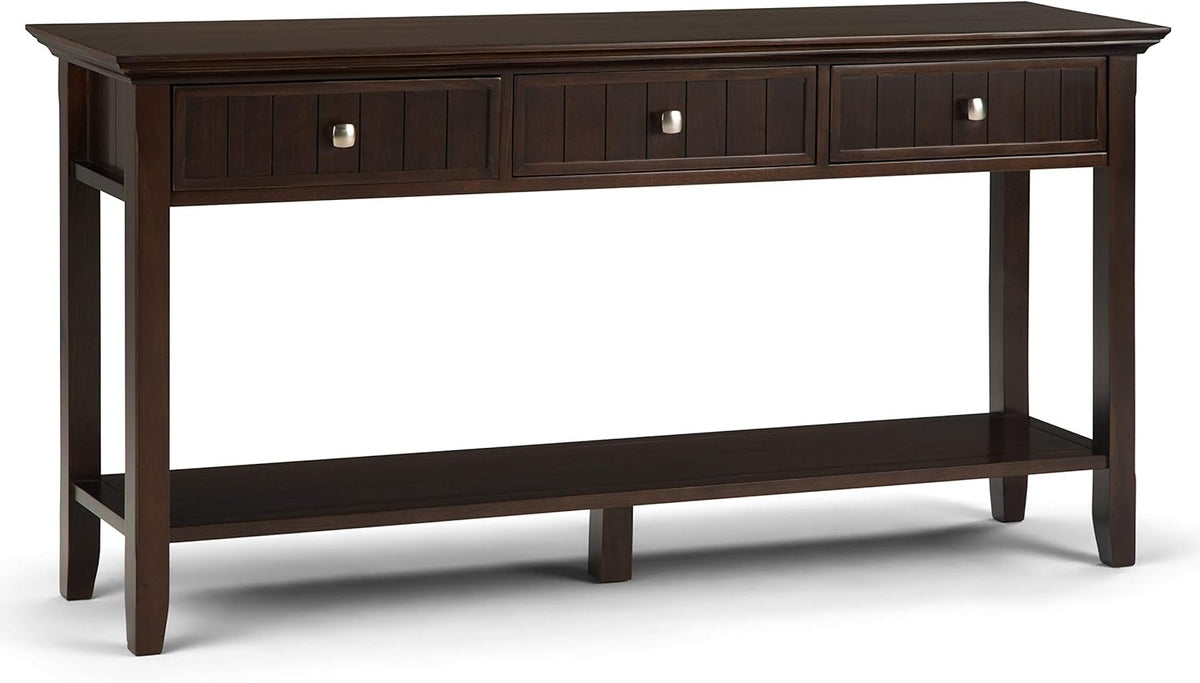 Solid Wood Console Sofa Table with Storage, 3 Drawers and 1 Shelf H598