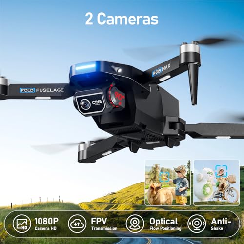 Drone with Camera 1080P FPV Quadcopter Brushless Motor Black O6768