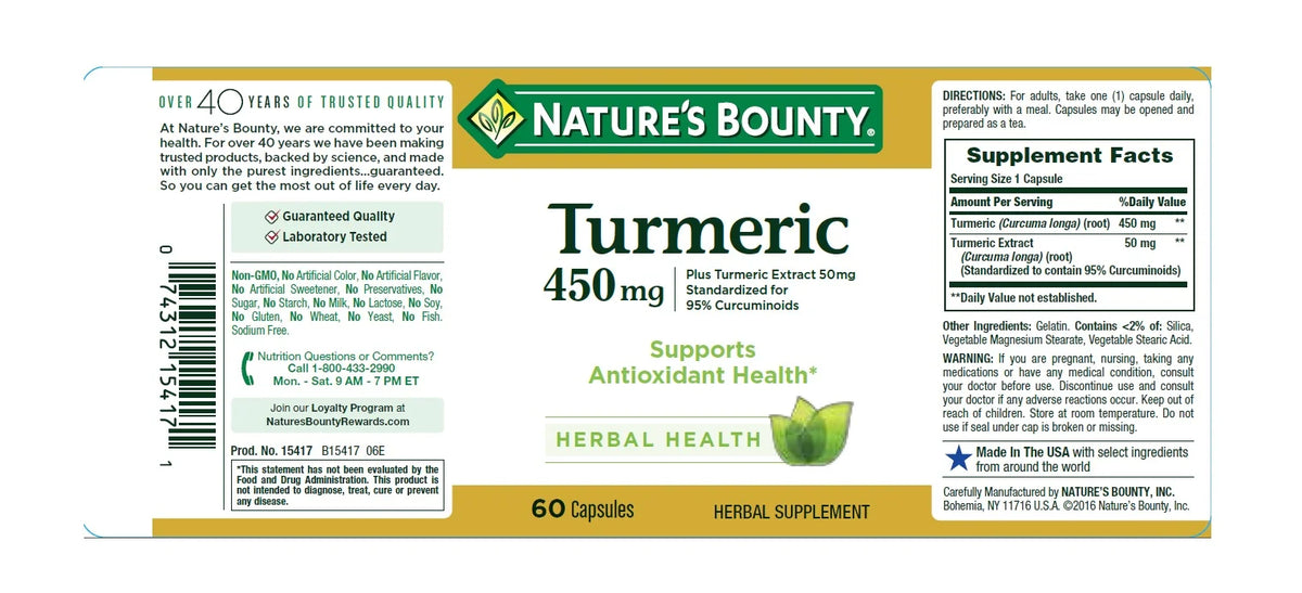 Turmeric Capsules 60 Capsules (Pack of 2) O831956
