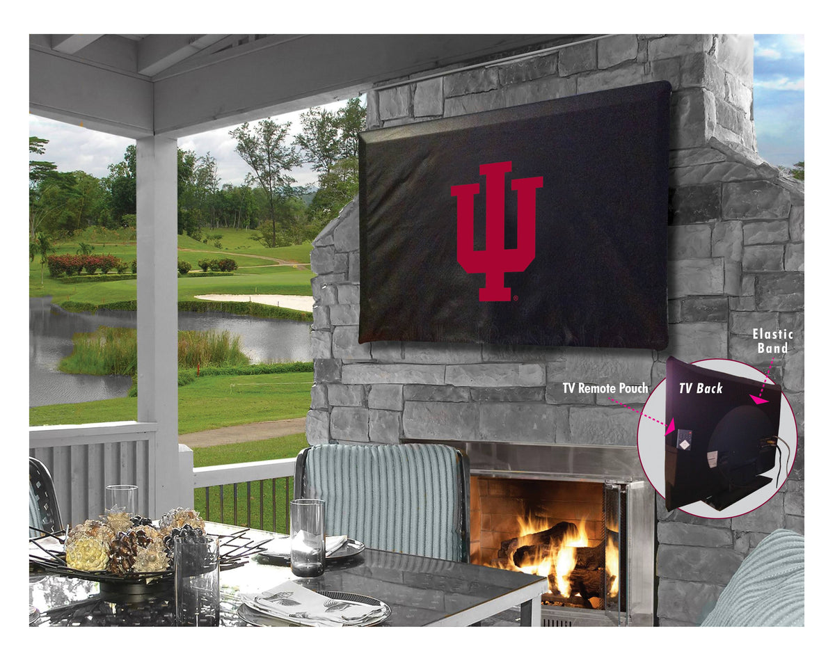 Black Breathable Water Resistant Vinyl TV Cover J9512