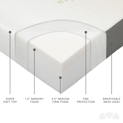Cot Size Memory Foam Folding Mattress with Washable Cover A1145