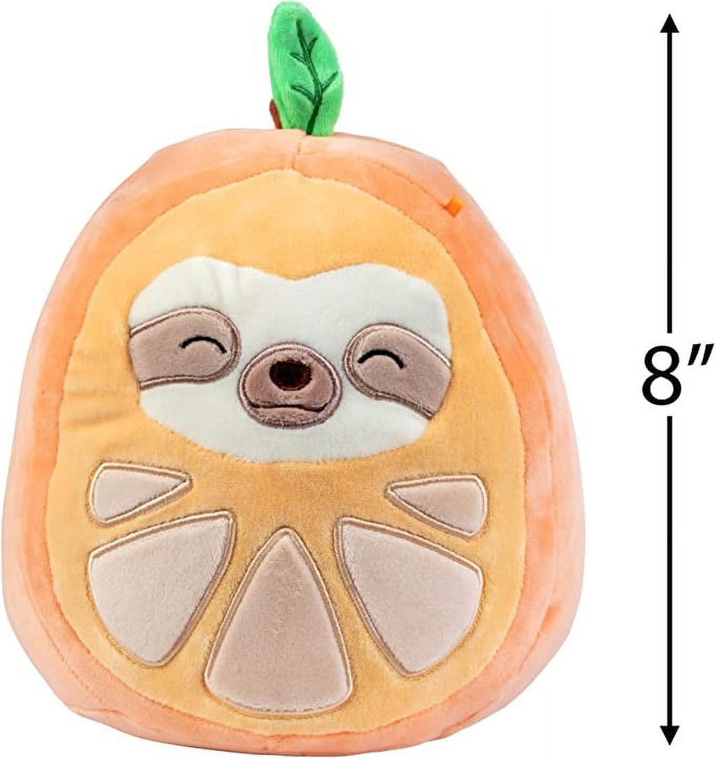 8" Orange Sloth Plush Stuffed Animal Toy Y530413