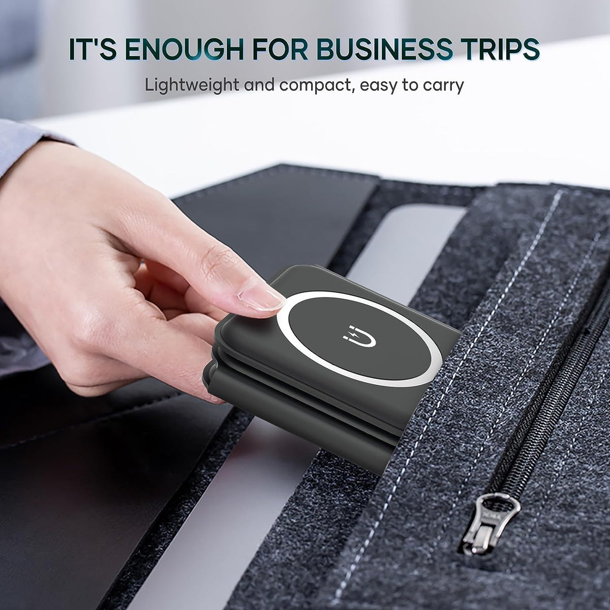 3 in 1 Magnetic Foldable Wireless Charger, Black N630