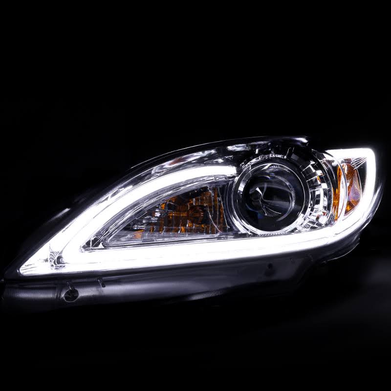 Chrome Projector Headlights with LED DRL Strip G71137
