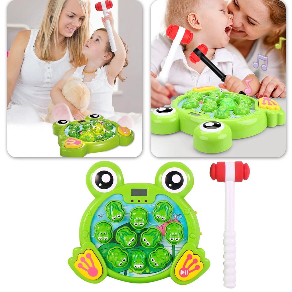 Interactive Whack A Frog Game For Toddler Learning Toy With 2 Hammers U381