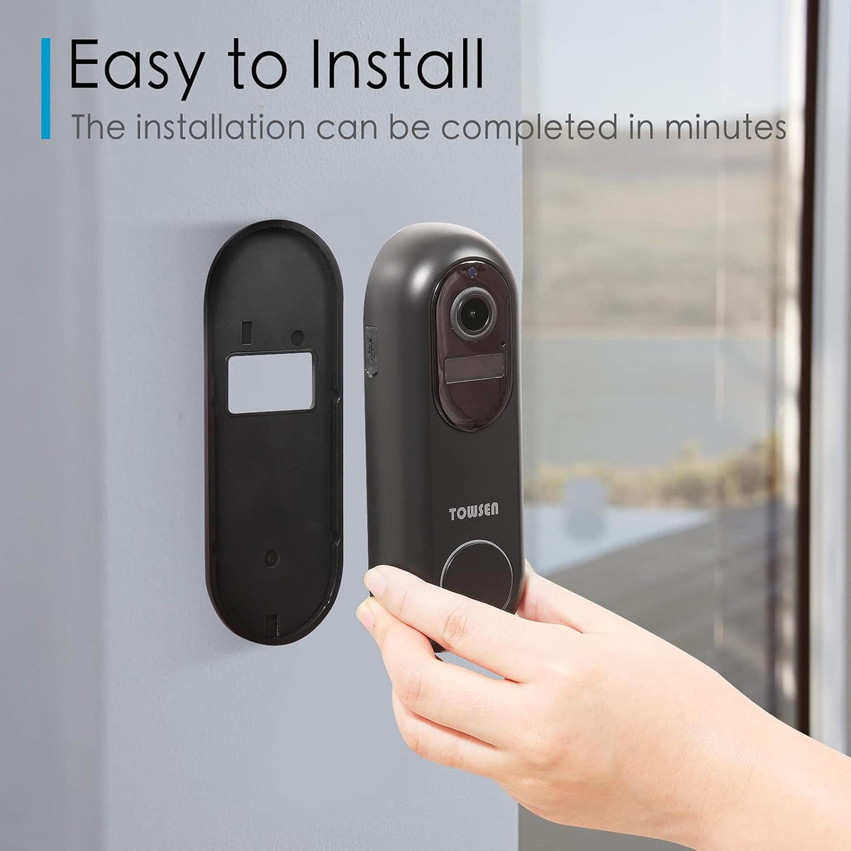 2 Pack Video Doorbell Camera with Chime H2512
