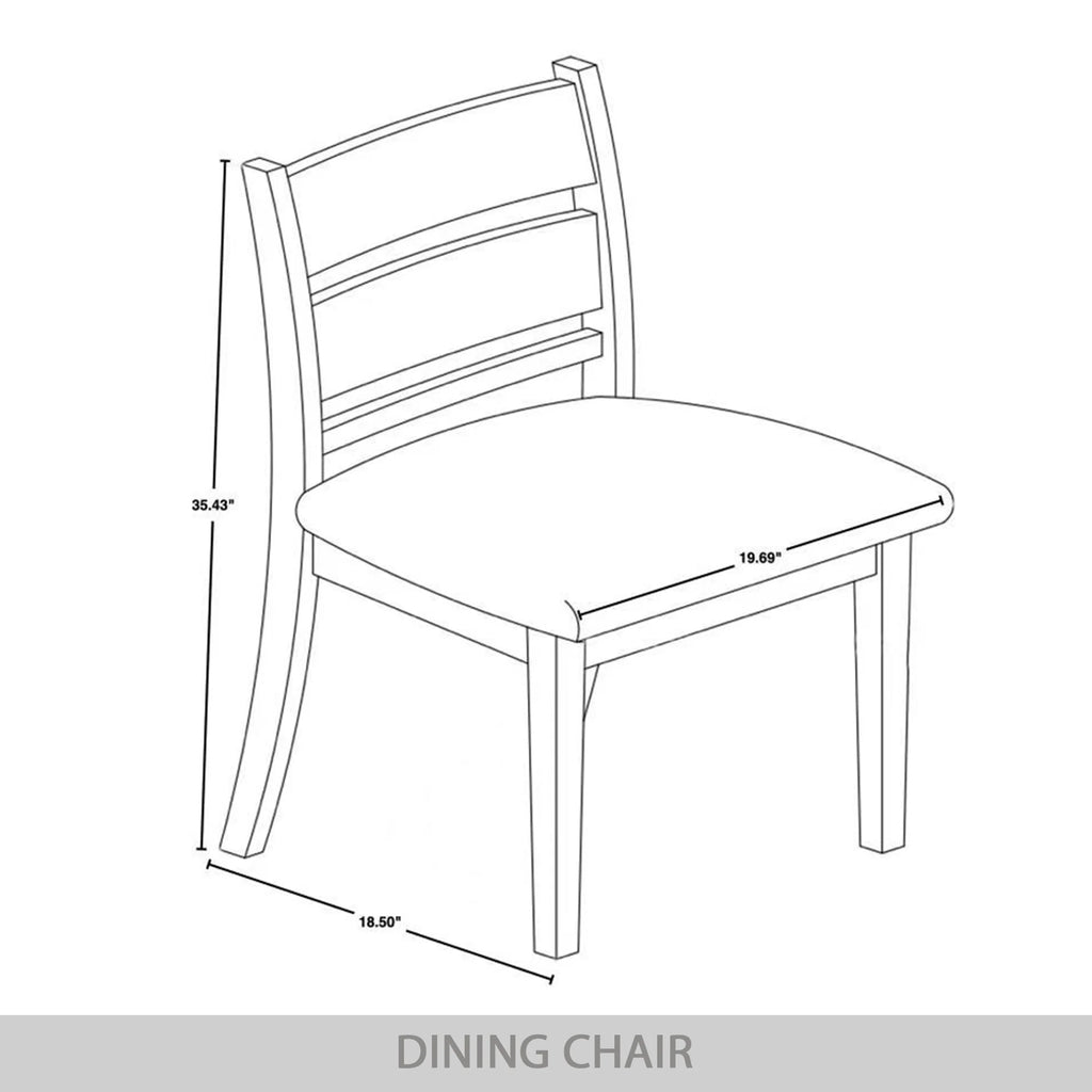 Vintage Style Wooden Dining Chair Set of 2 Brown F455