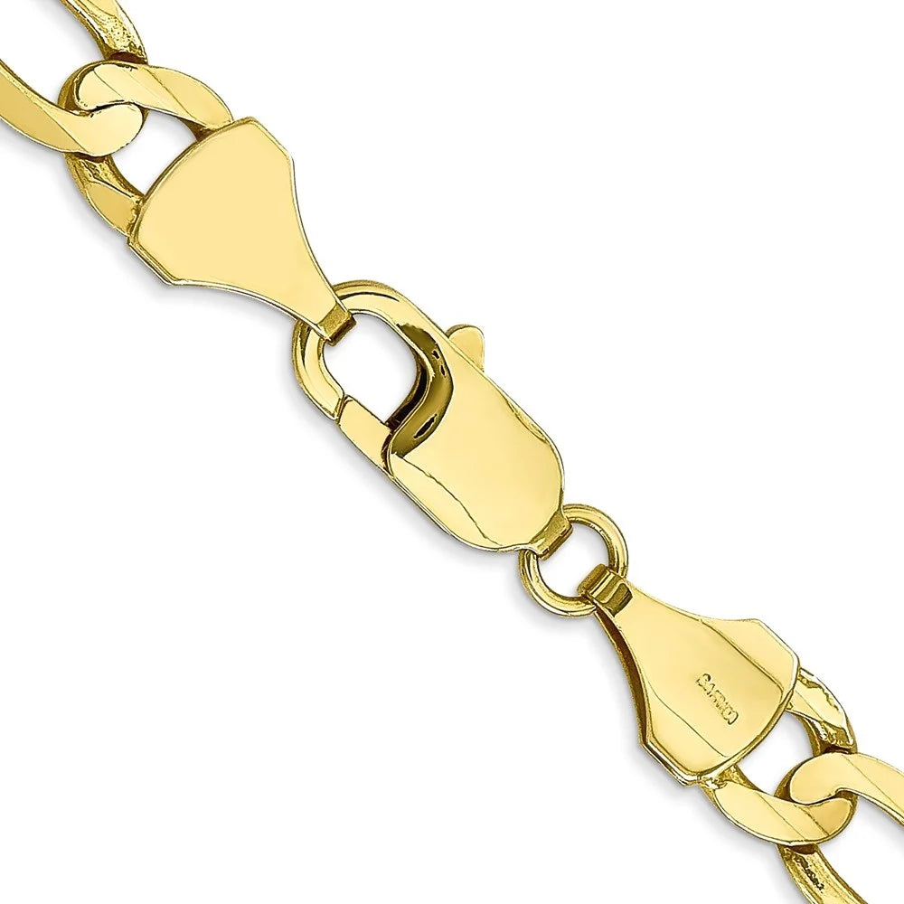 10K Yellow Gold Figaro Chain Necklace 20" I175