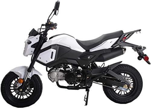 125cc Adult Motorcycle Gas Scooter Dirtbike Dual Sports Bike White Z180