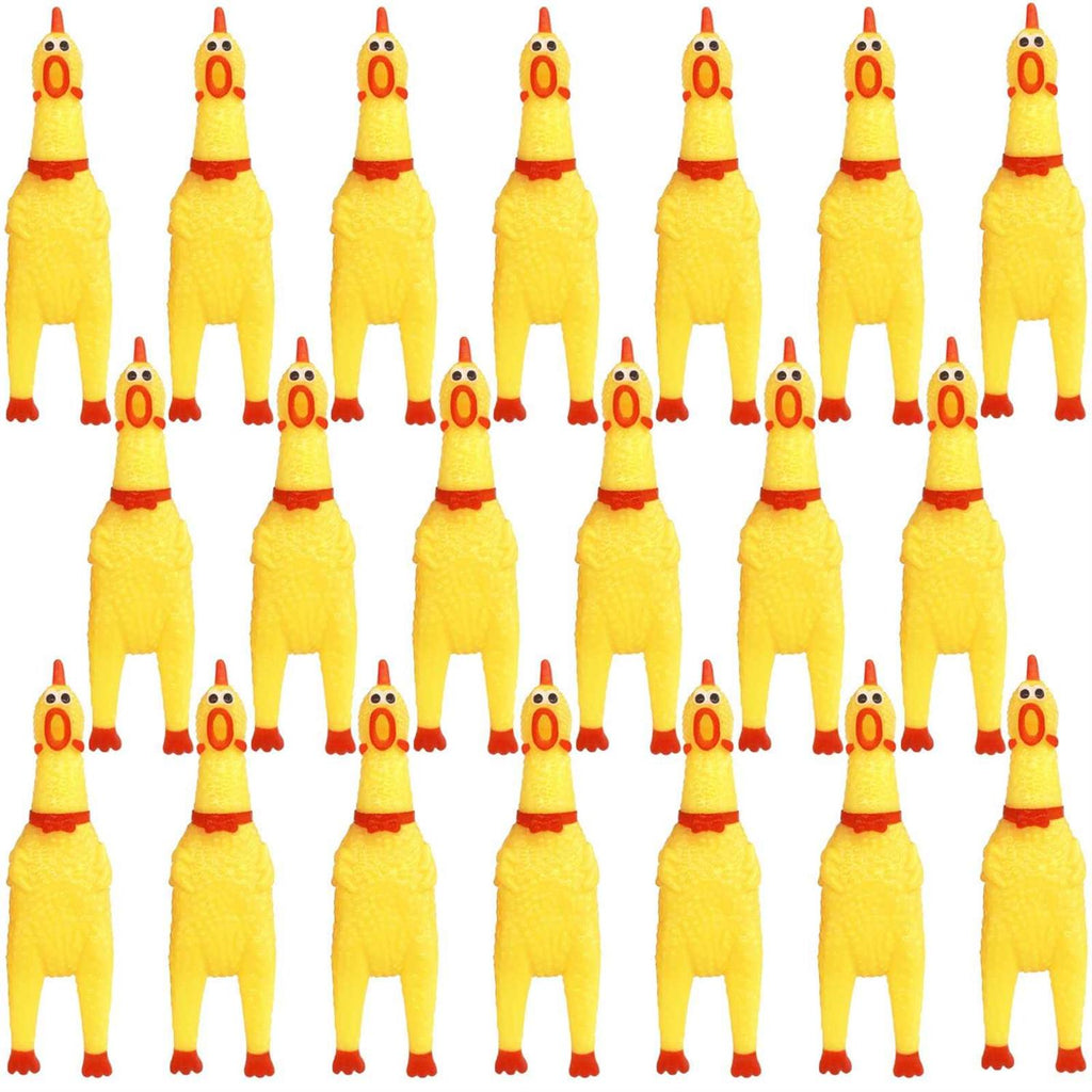 Yellow Rubber Chicken Dog Toys K4537