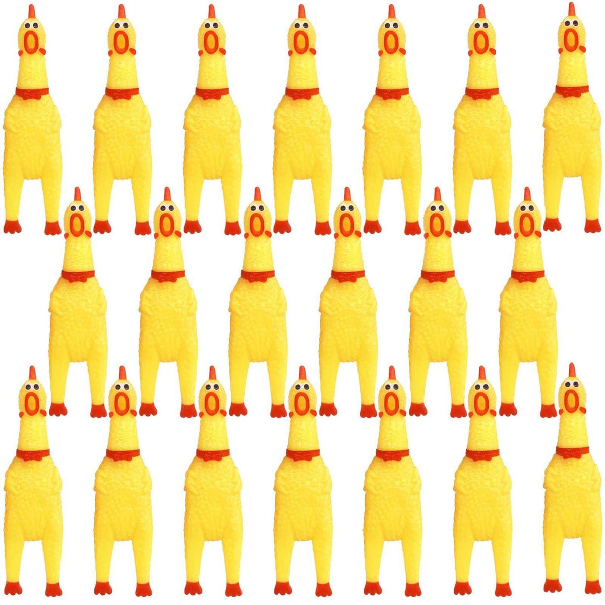 Yellow Rubber Chicken Dog Toys K4537