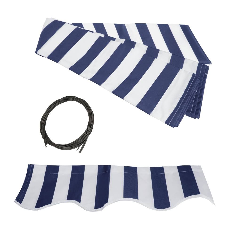 Blue/White Patio Awning Canopy RV Tent O272023