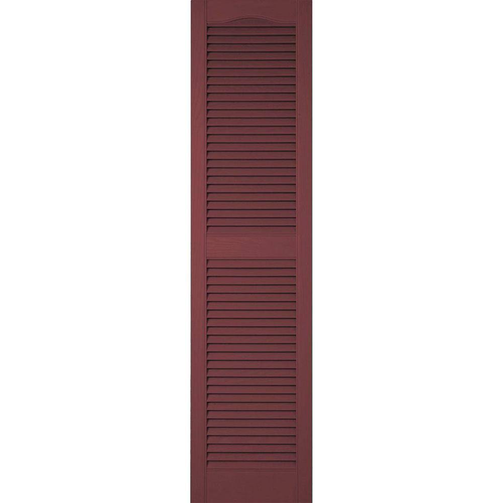 Vinyl Cathedral Top Open Louver Shutters Y732488