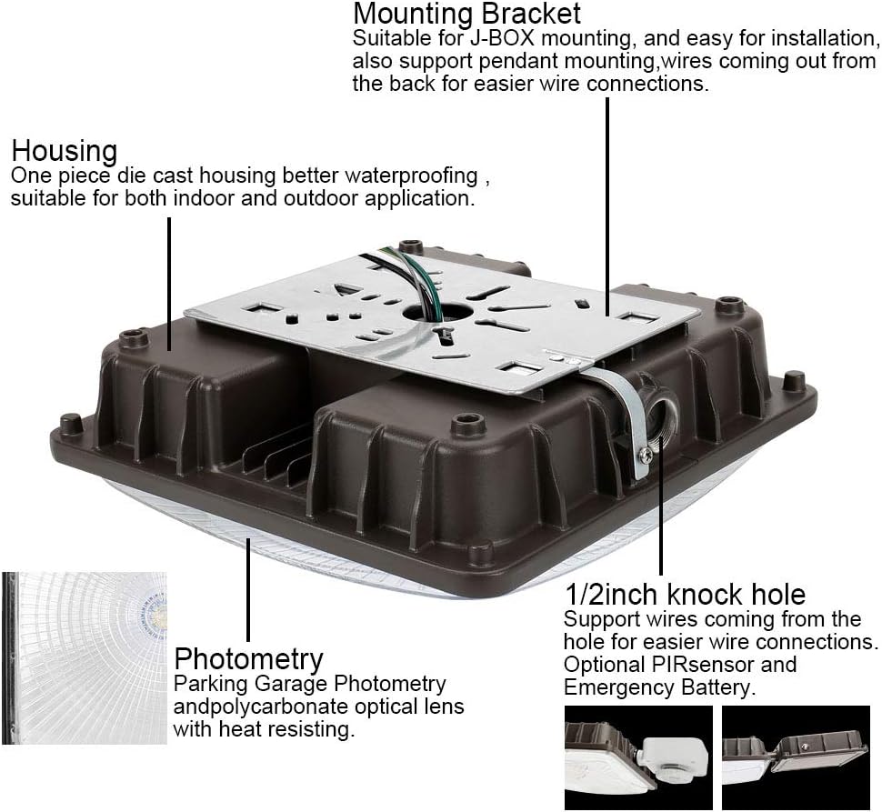 40W LED Canopy Area Light 6 Pack 5000K E79224