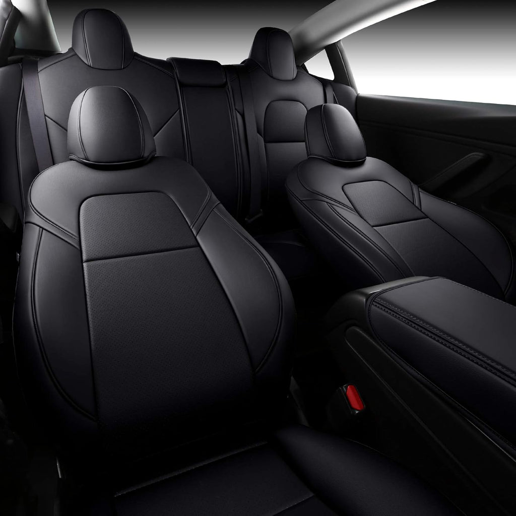 Synthetic Leather Car Seat Cushion Protector (Grey Y) O3512