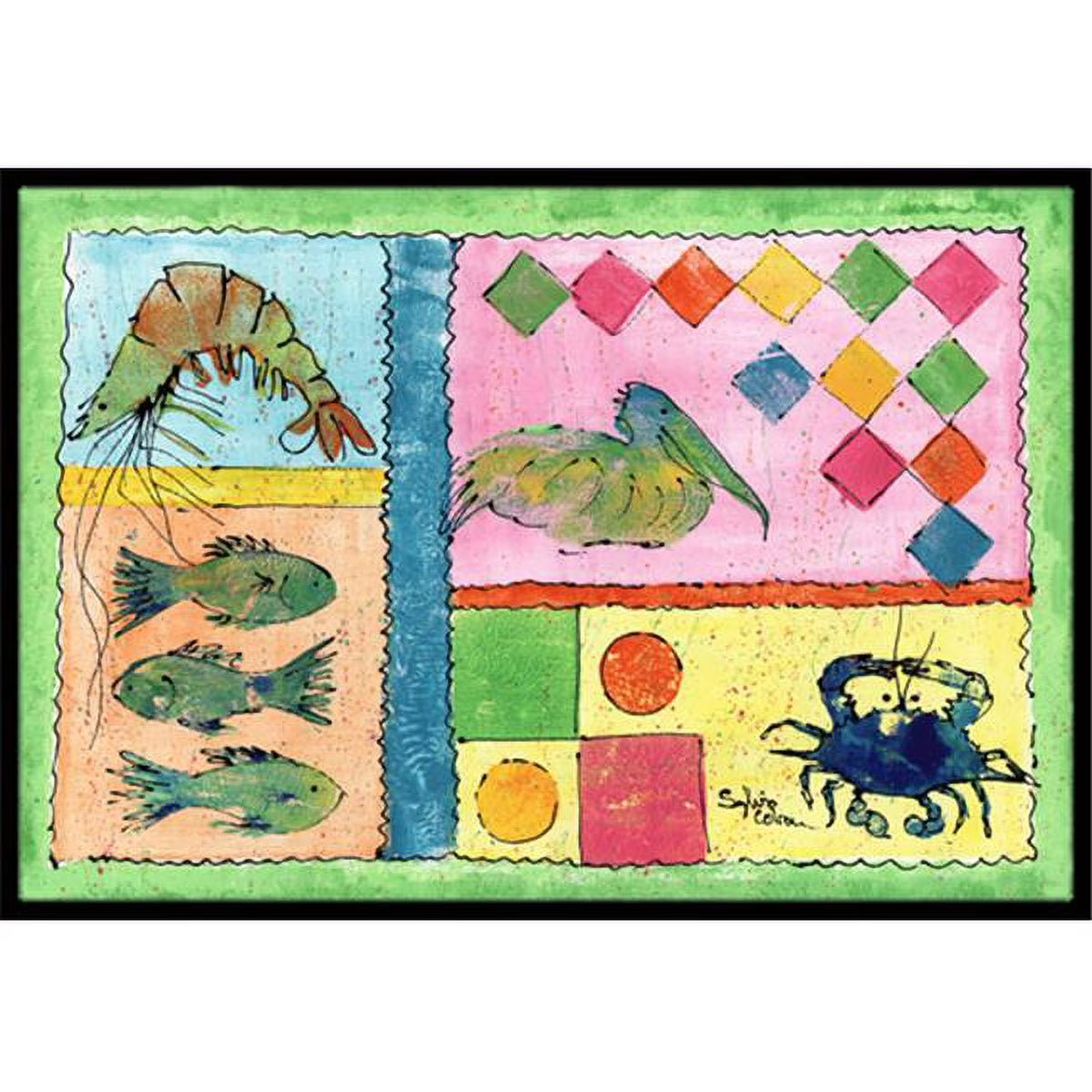 Blue Heron Indoor Or Outdoor Doormat - 36 x 24 in. E243