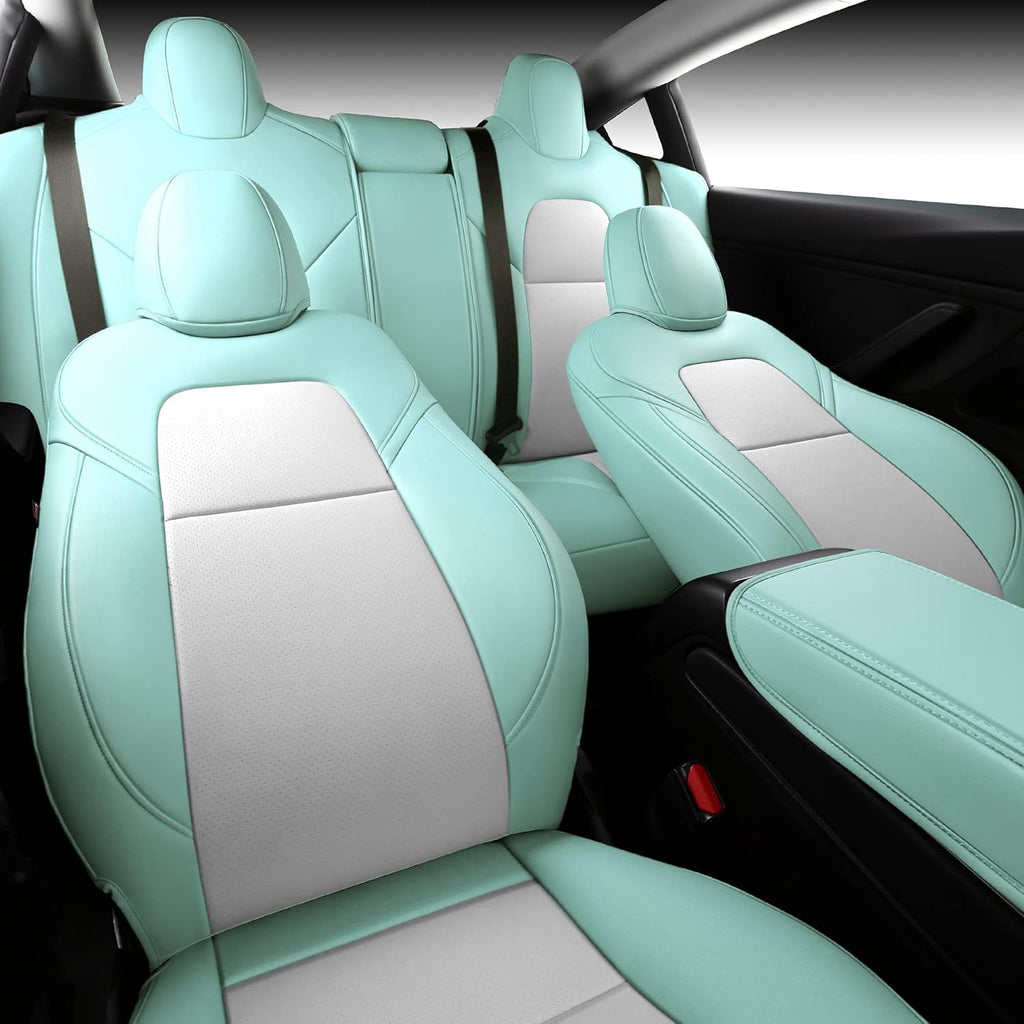 Synthetic Leather Car Seat Cushion Protector (Grey Y) O3512
