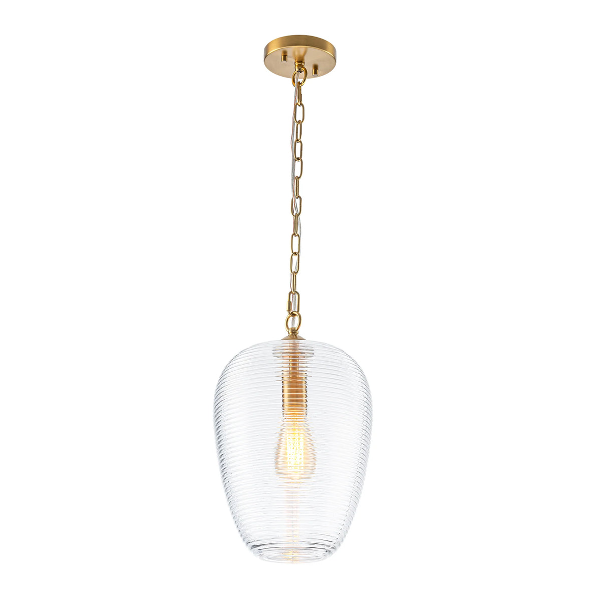 1-Light Dimmable Glass Farmhouse Pendant M3245