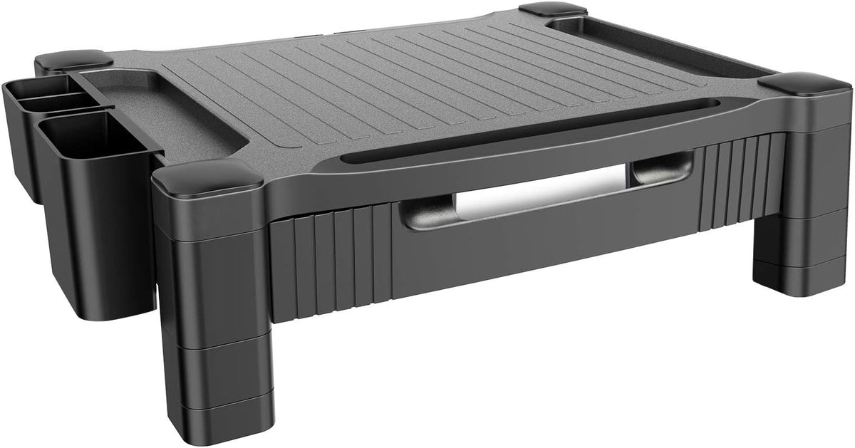 Monitor Stand with Drawer, Adjustable Computer Riser, Pack of 2 S3057