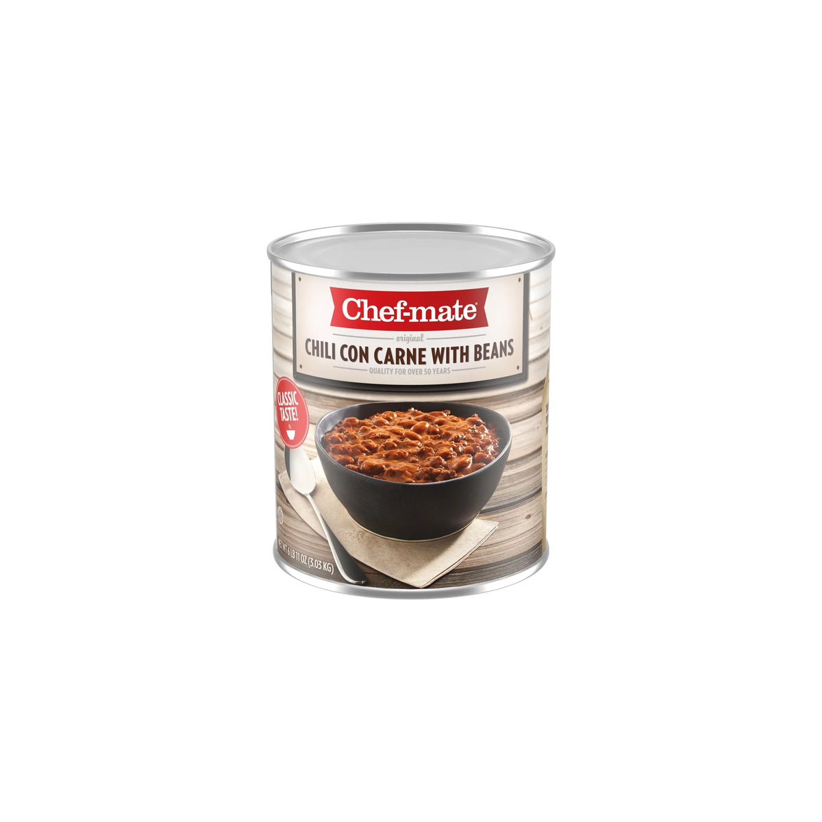 Beef Chili Canned Beans with Meat 6 lb 11 oz Pack of 32 O2842