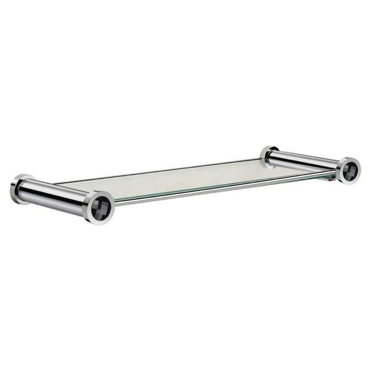 Chrome/Black Crystal Bathroom Shelf R2161