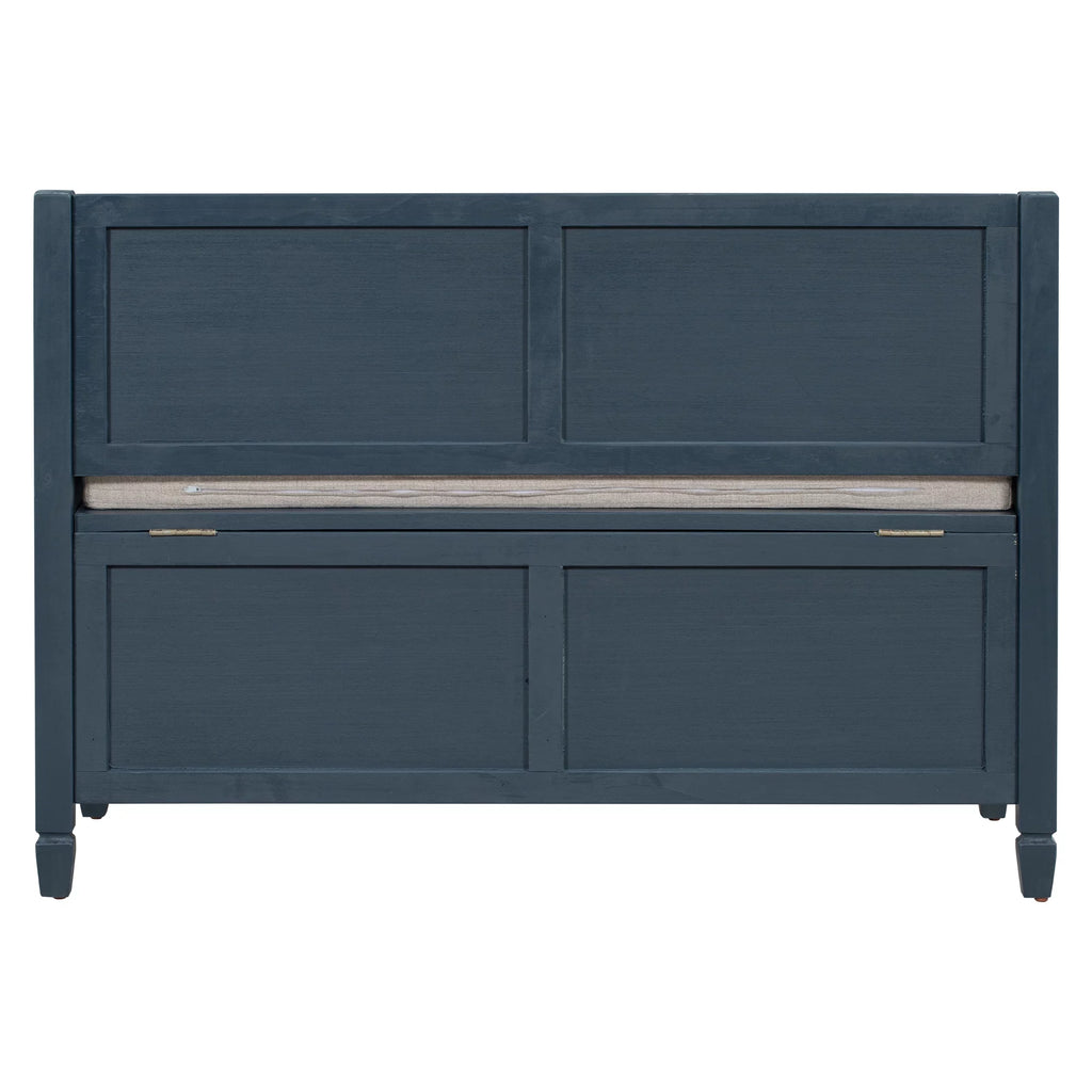 Blue Storage Bench with Hidden Storage H725