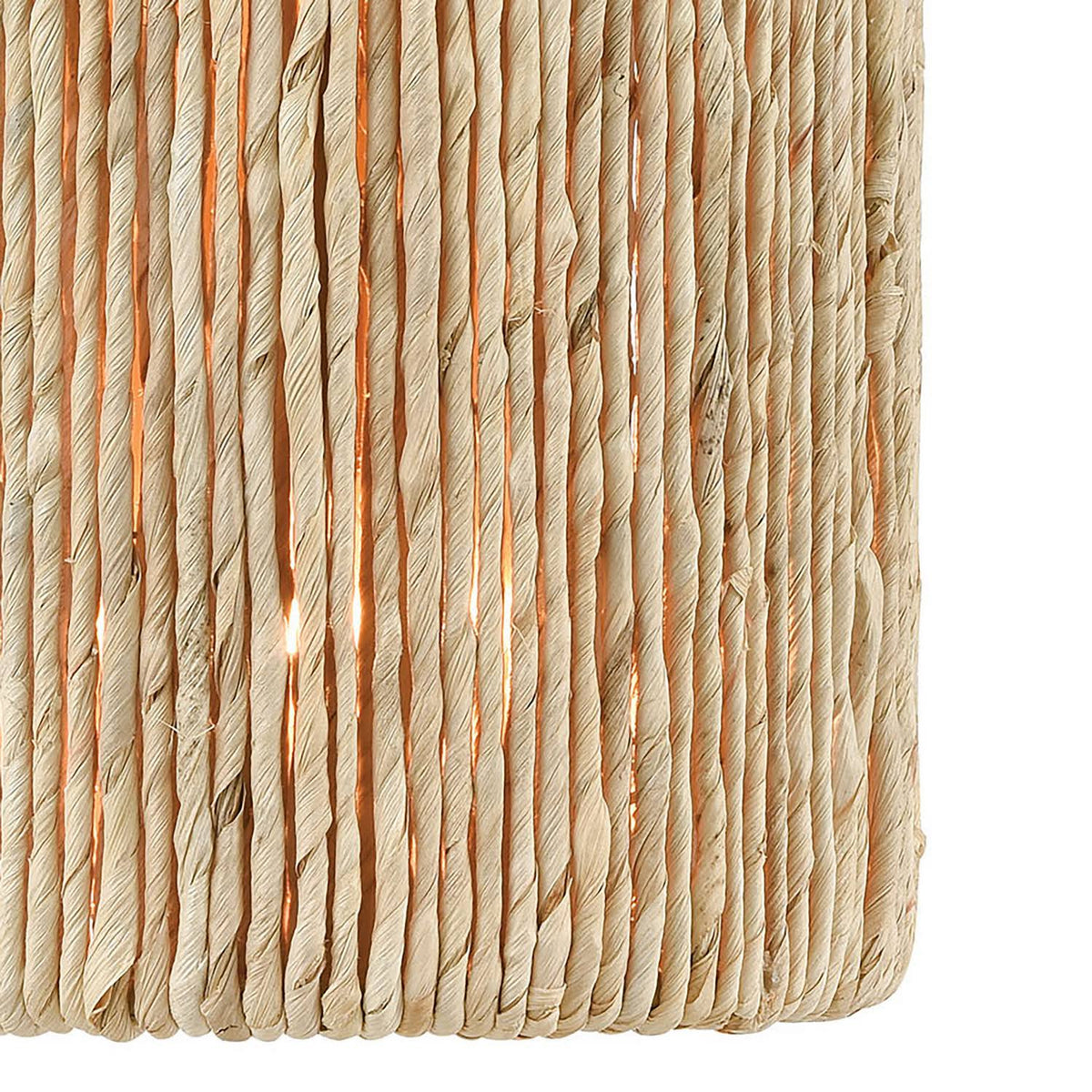 2-Light Satin Brass Sconce with Abaca J530
