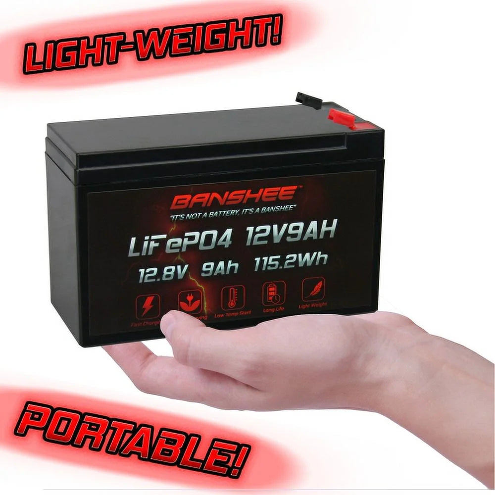 12 Volt 9AH Rechargeable Lithium ion Battery F602