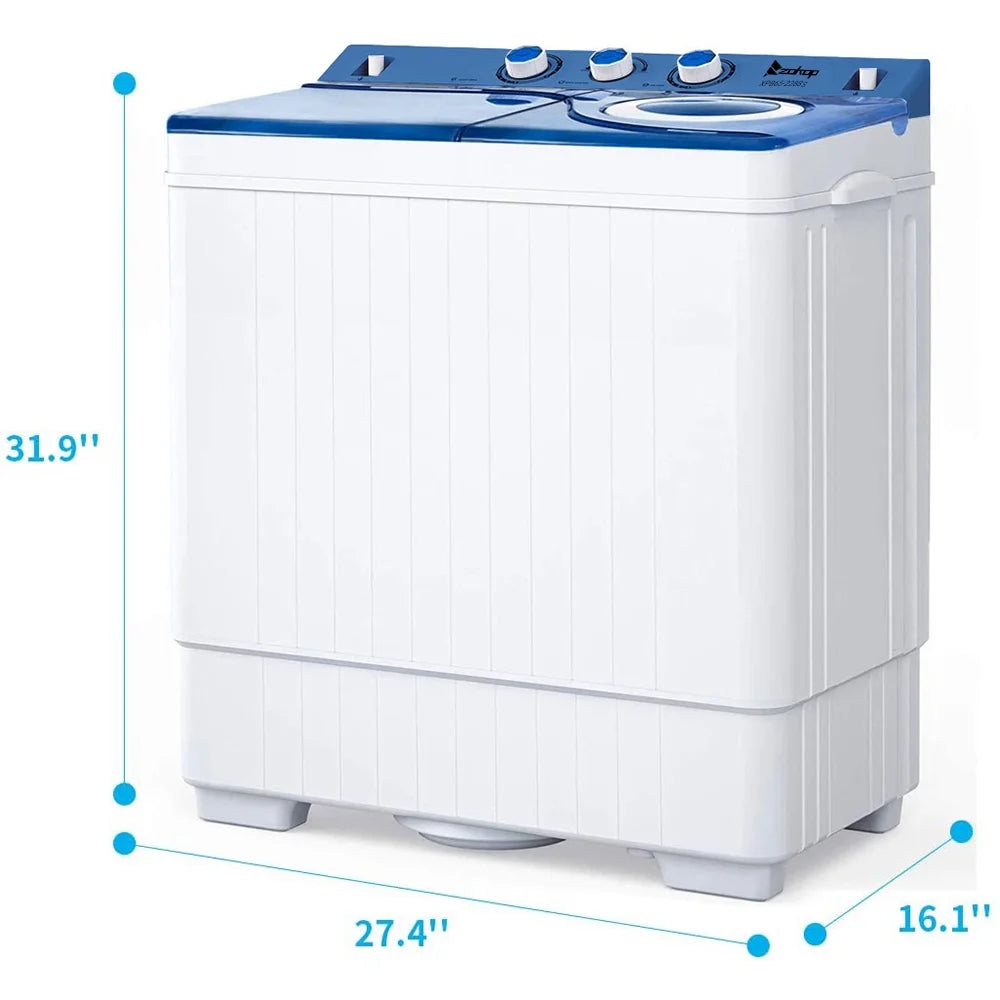 Portable 26lbs Compact Twin Tub Washing Machine E959230