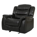 Black Faux Leather Recliner Glider Chair N50928