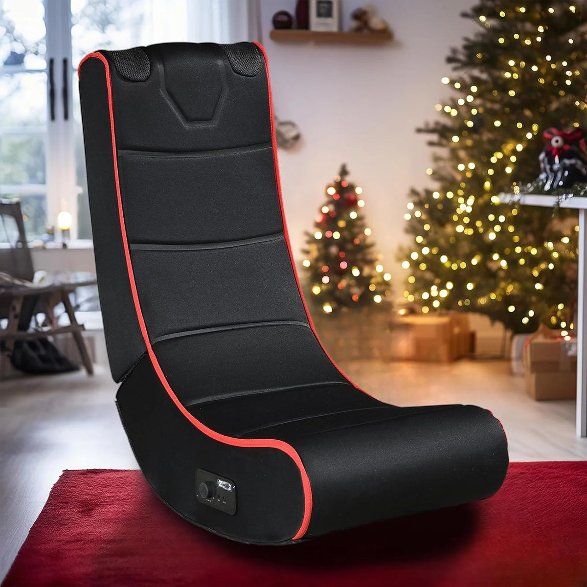 Gaming Floor Rocker Chair with Adjustable Foldable Backrest N705032