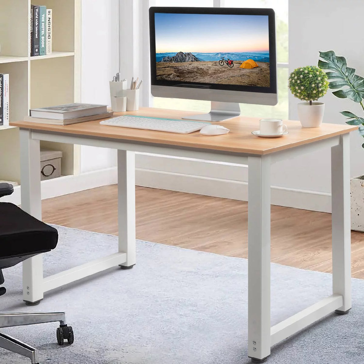 Wood Computer Desk Study Table Workstation K16412