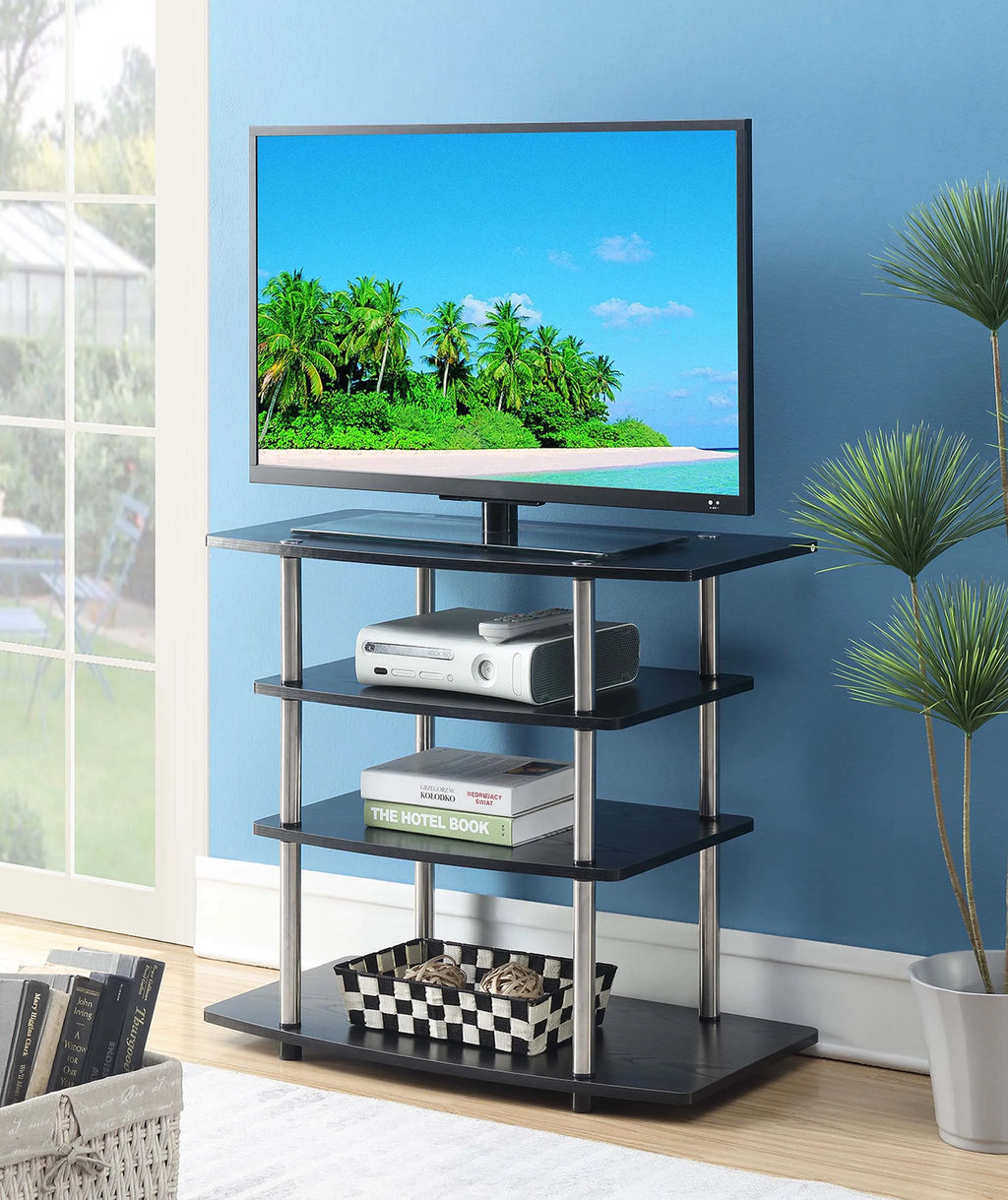 Black Highboy TV Stand Z293