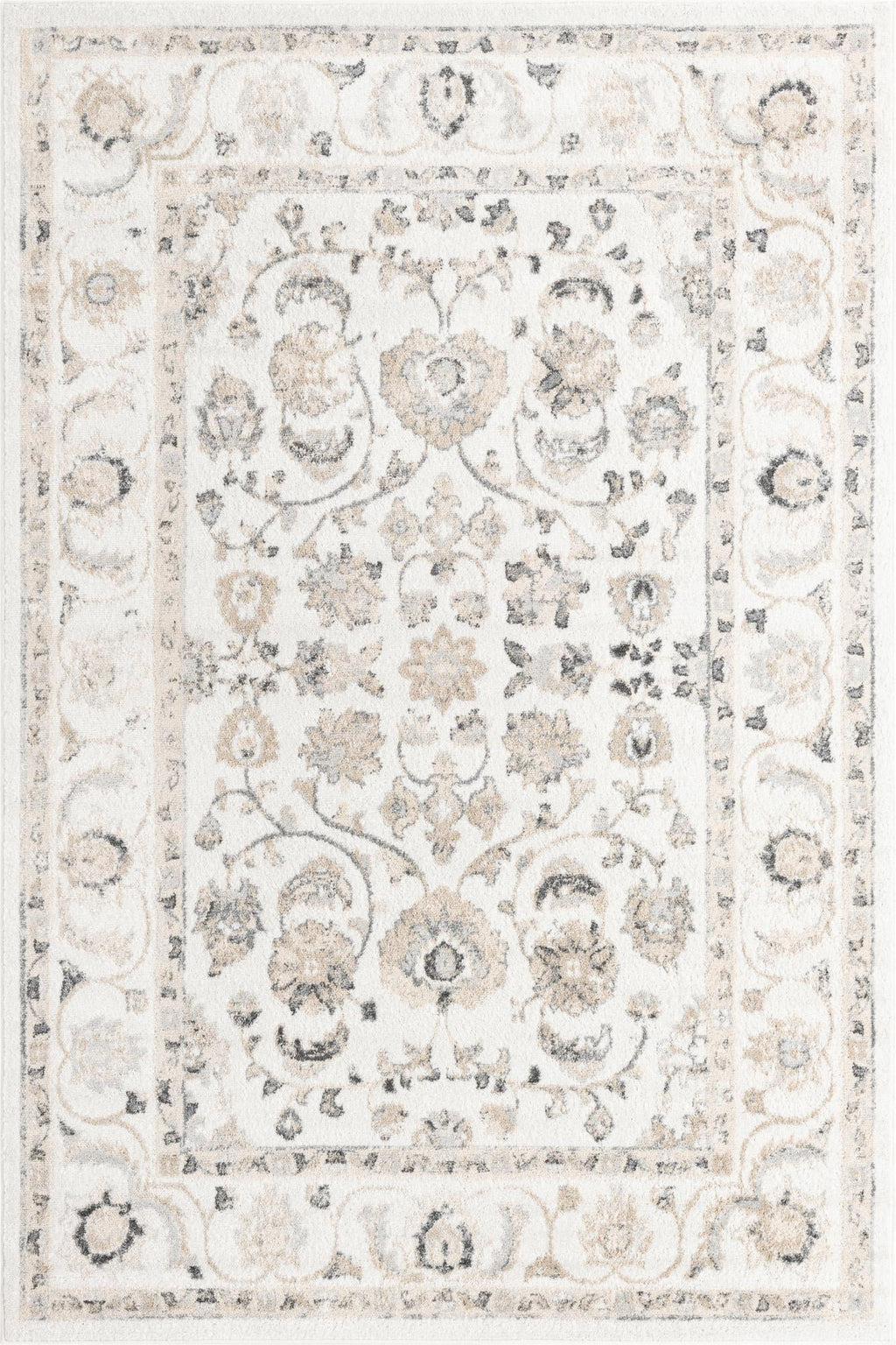 Ivory Traditional Border Rug C26090