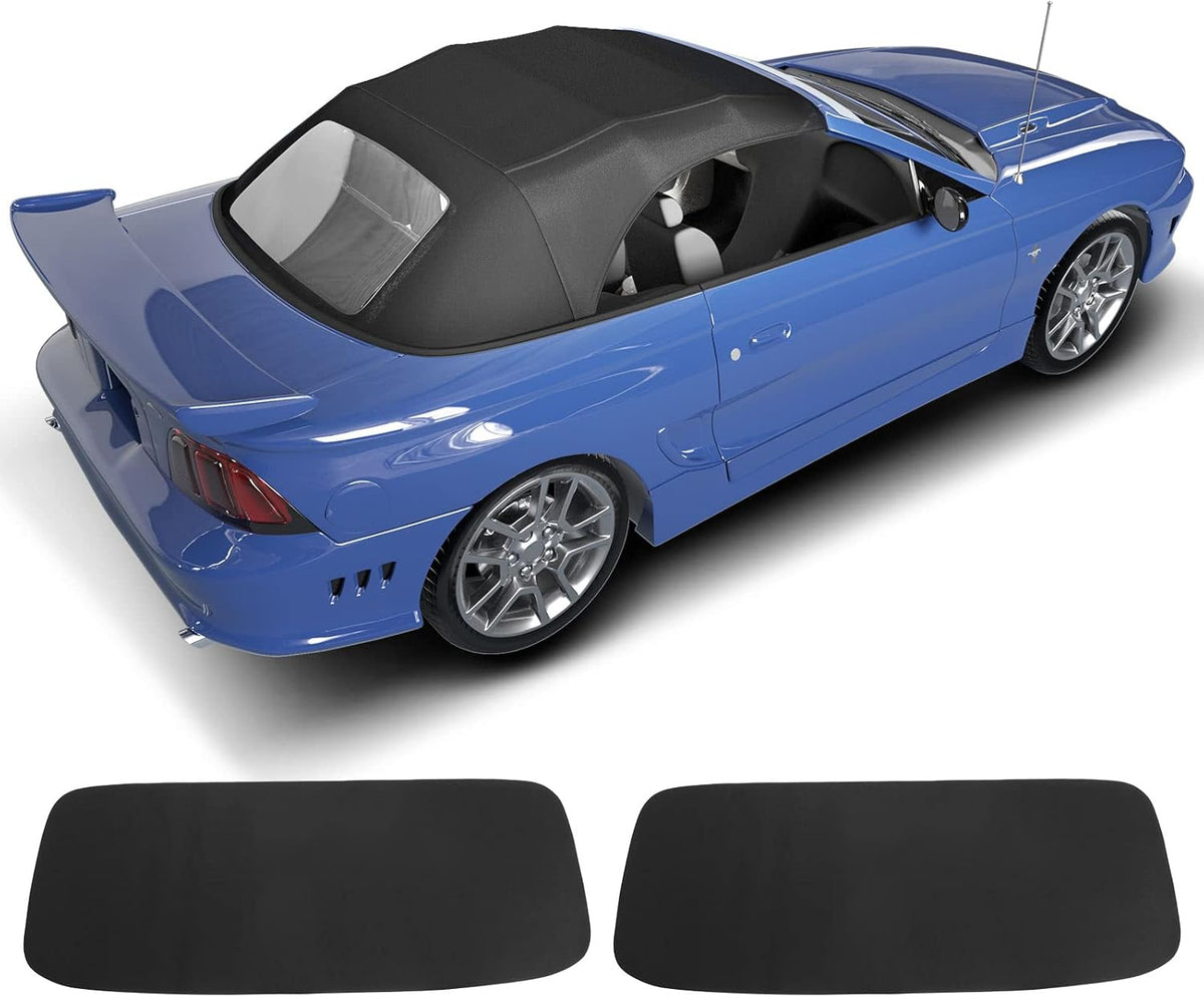 Black Convertible Soft Top with Plastic Window Z3286