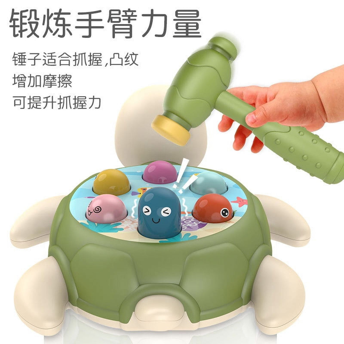 Knocking Toy Whack Tortoise Game Hammer Whacking Toy C989