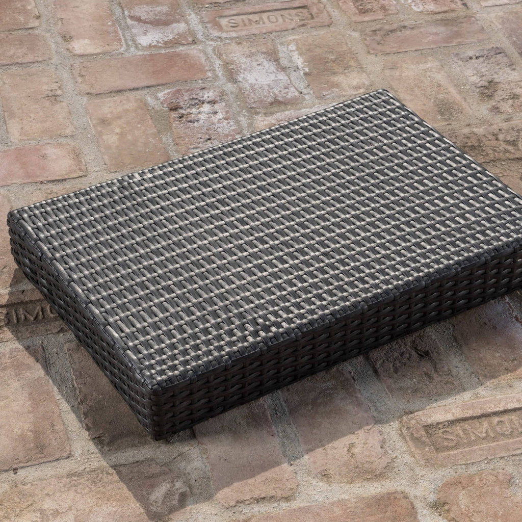 Gray 3-Piece Outdoor Wicker Chaise Lounge Set I2515