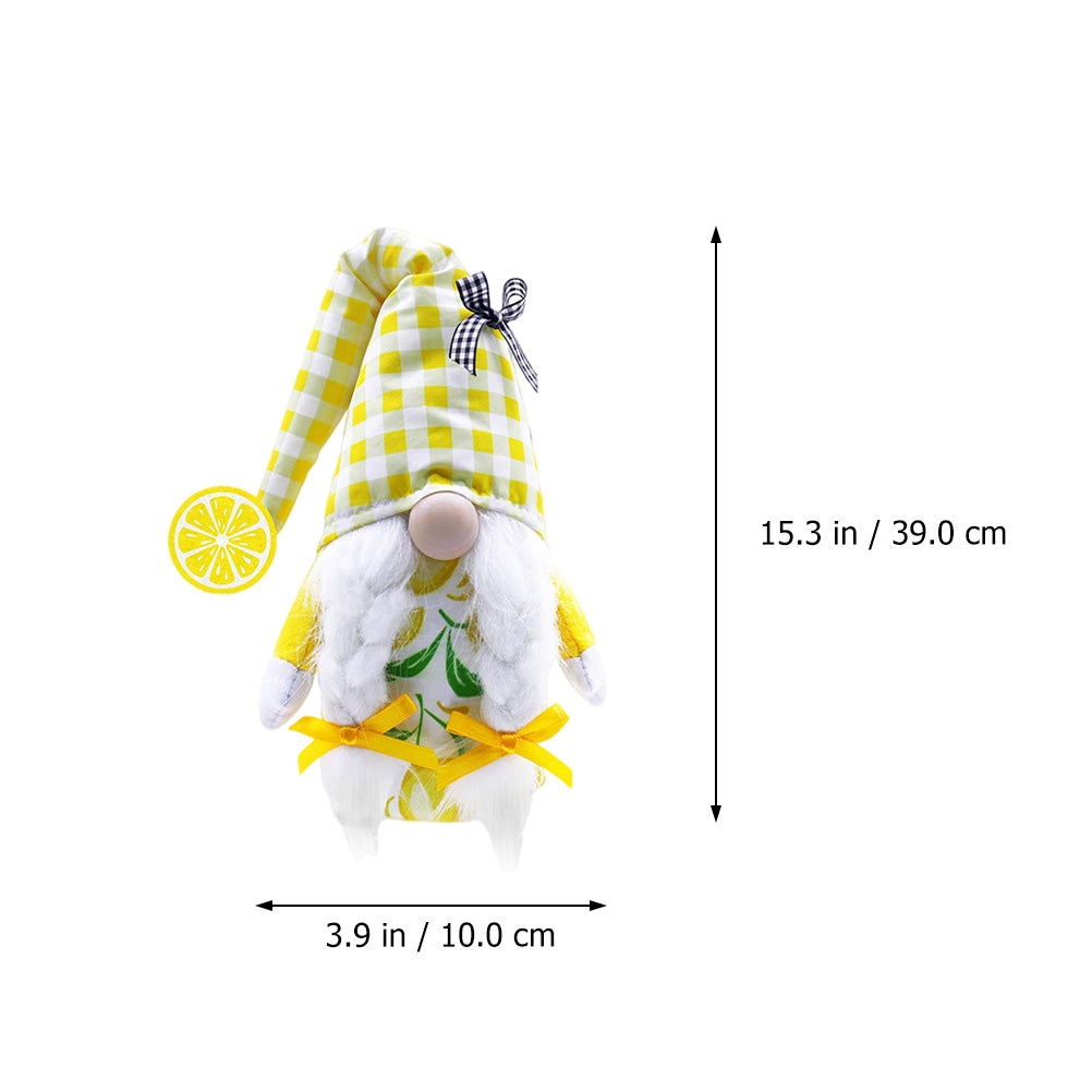 Lemon Pattern Plush Gnome Doll M37261