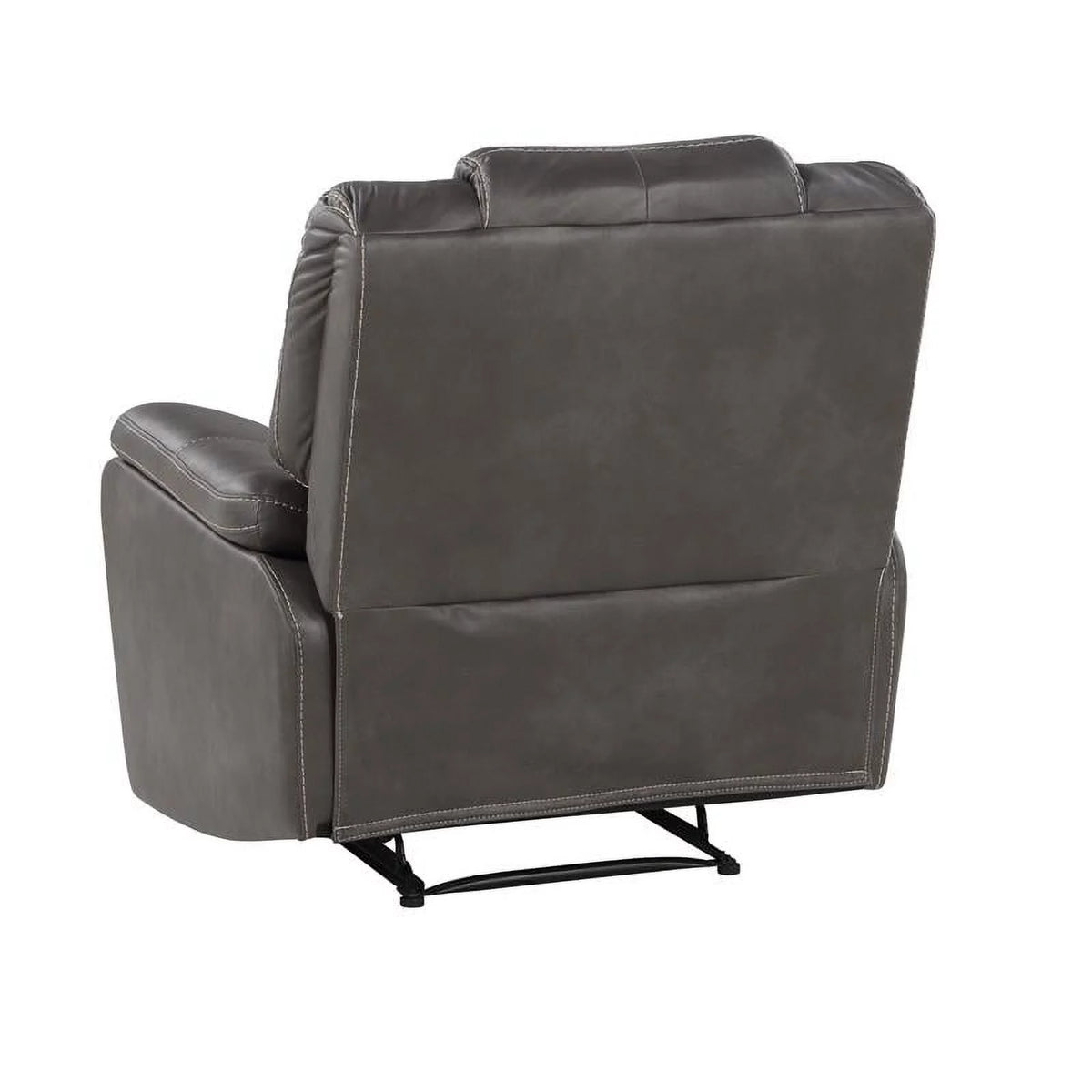 Charcoal Gray Faux Leather Manual Recliner G616