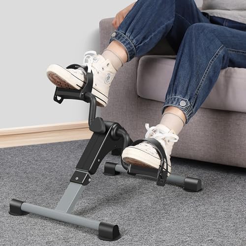 Under Desk Pedal Exerciser Mini Bike with LCD Display K478