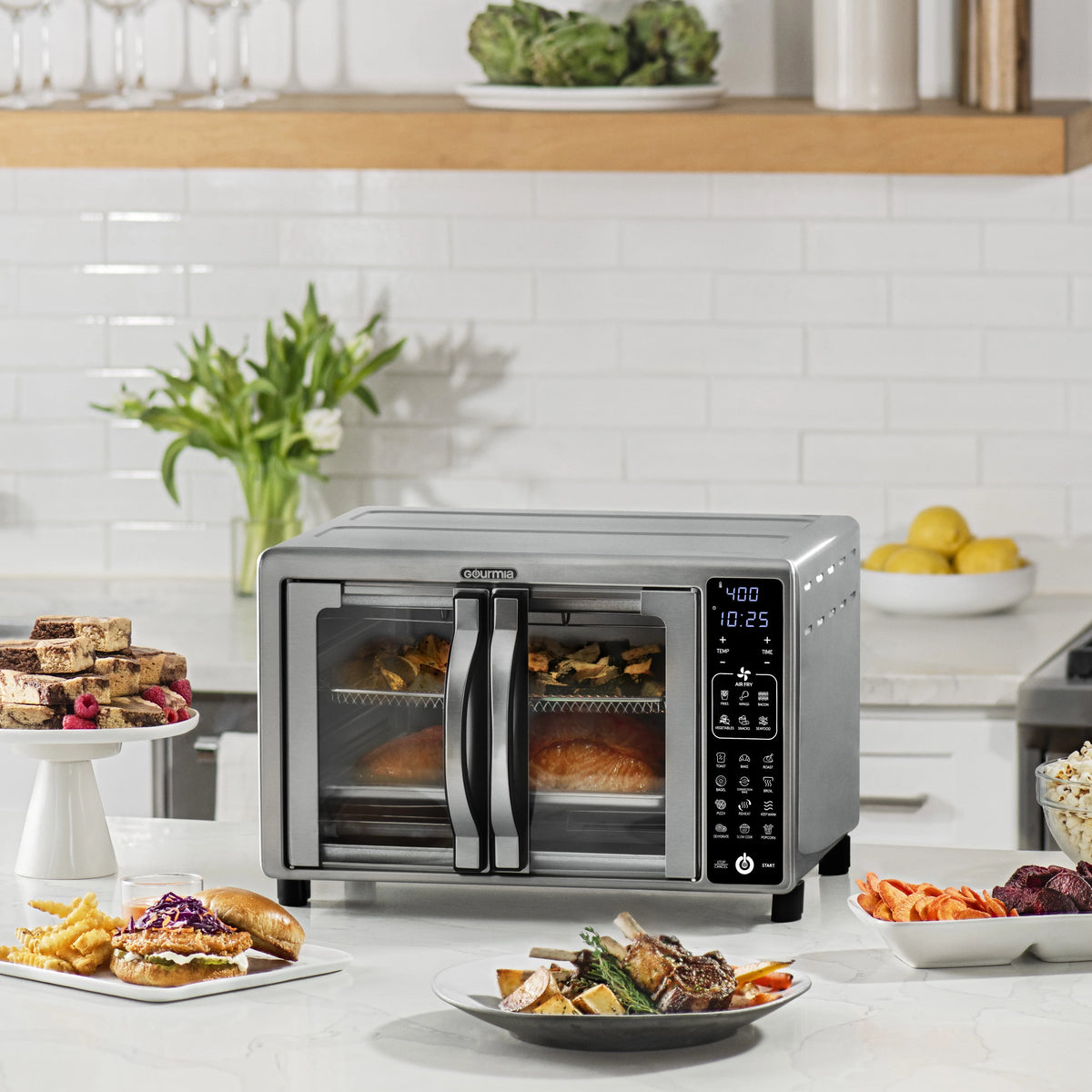 Stainless Steel Digital Air Fryer Toaster Oven, 6 Slice C894279