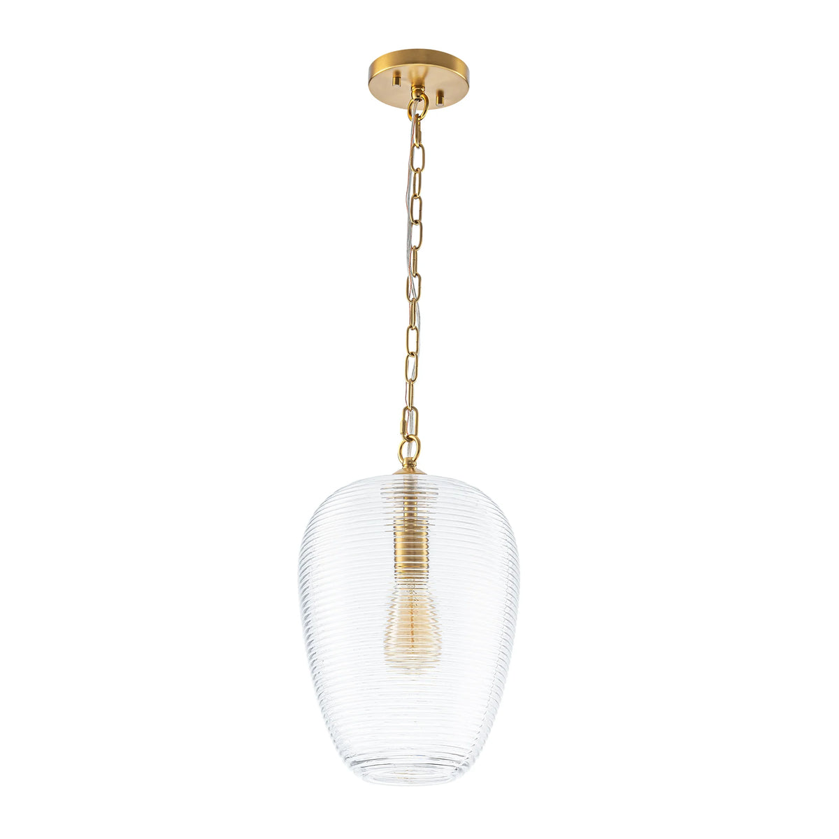 1-Light Dimmable Glass Farmhouse Pendant M3245